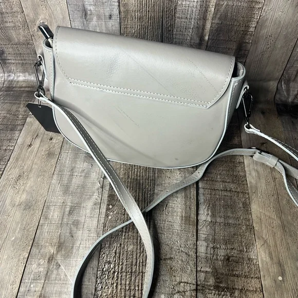 Simons Gray Real Leather Crossbody Bag - Picture 5 of 13